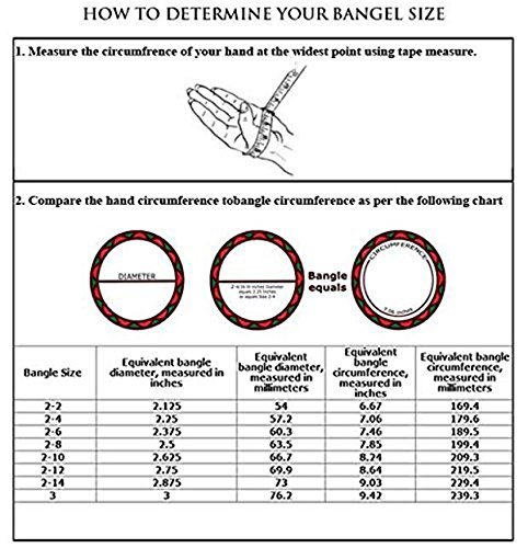 Zircon Gemstone and Glitter Pattern Kada Set, Pack of 4